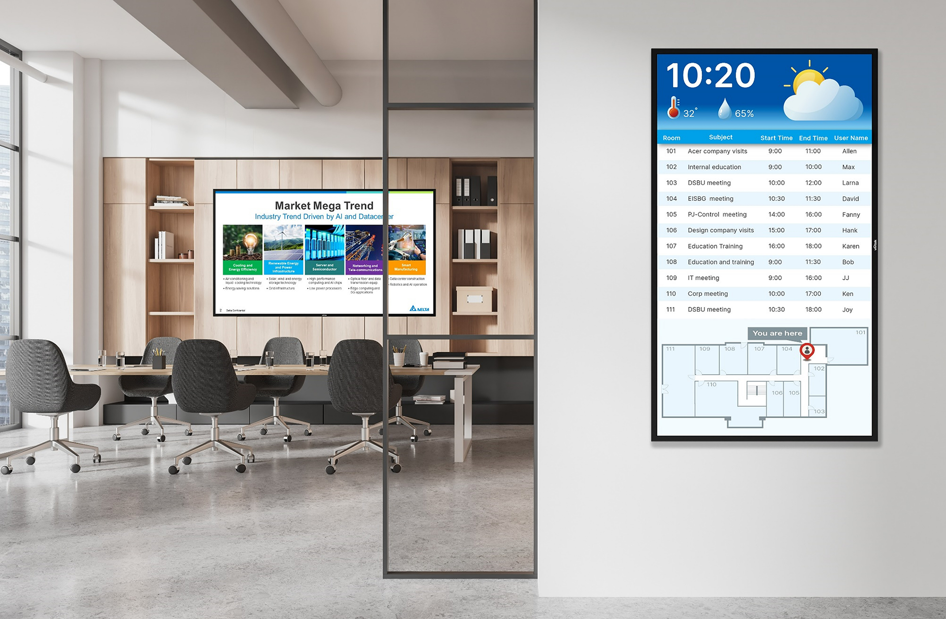 1 interactive panel digital signage vivitek