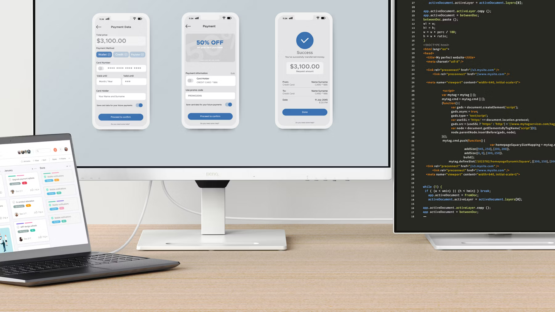 3 benq monitor GW3290QT