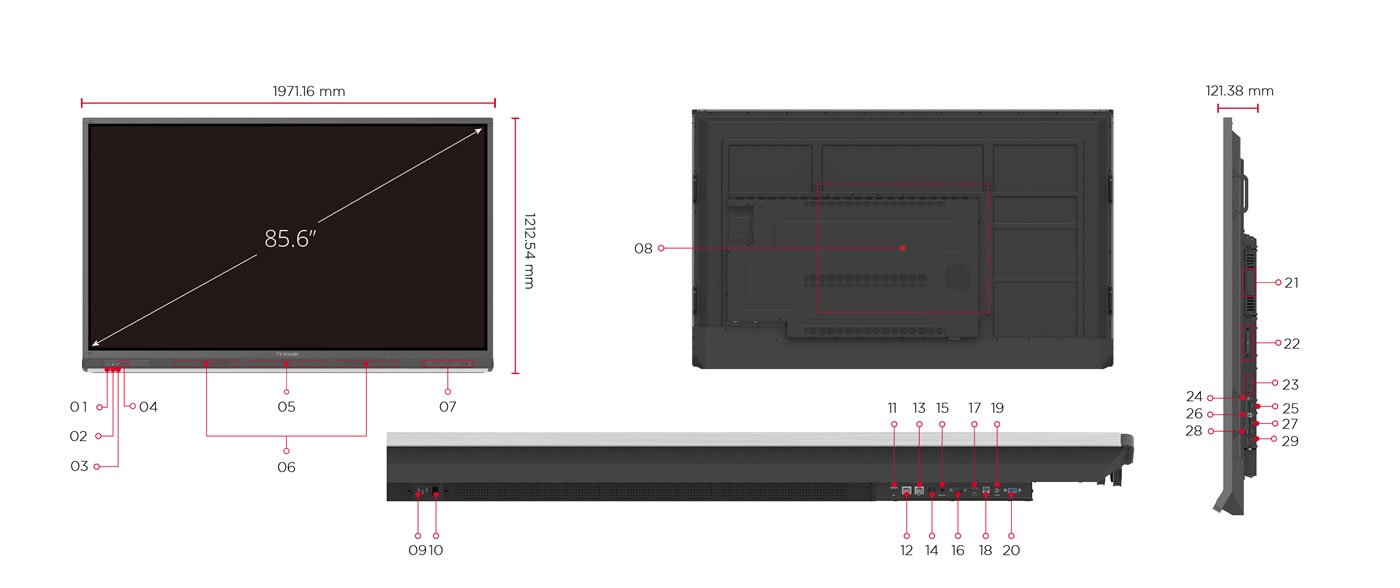 25 viewsonic interactive panel display