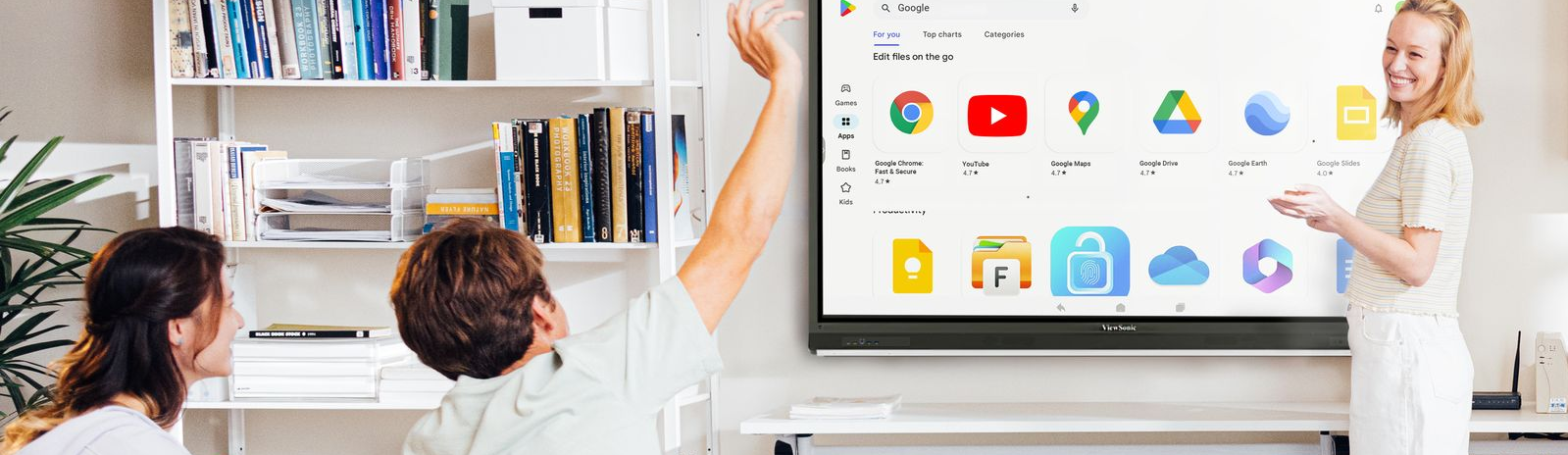 2 viewsonic interactive panel display