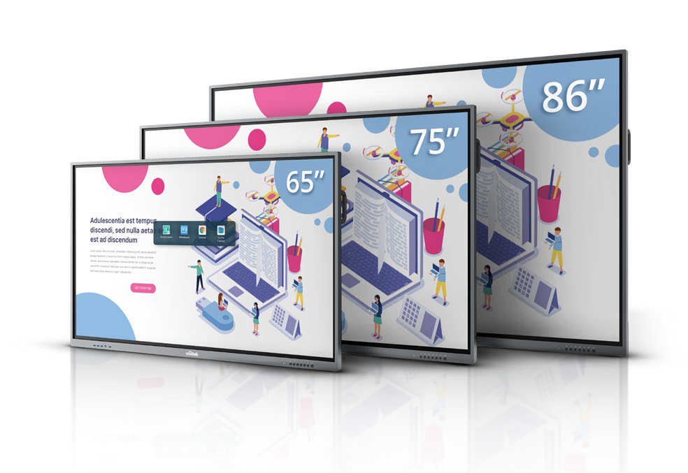 2 vivitek interactive display bk