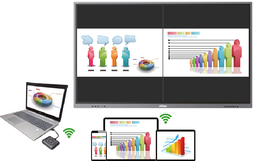 4 vivitek interactive display bk