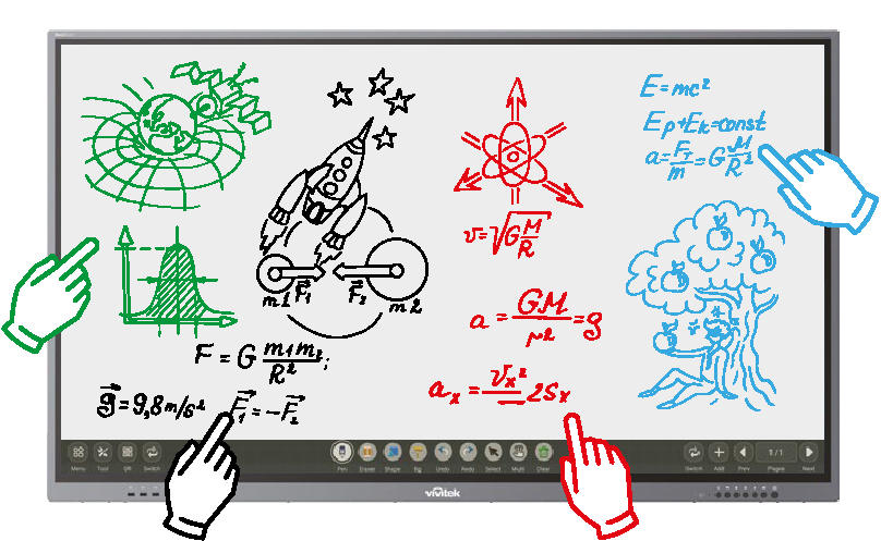 5 vivitek interactive display bk