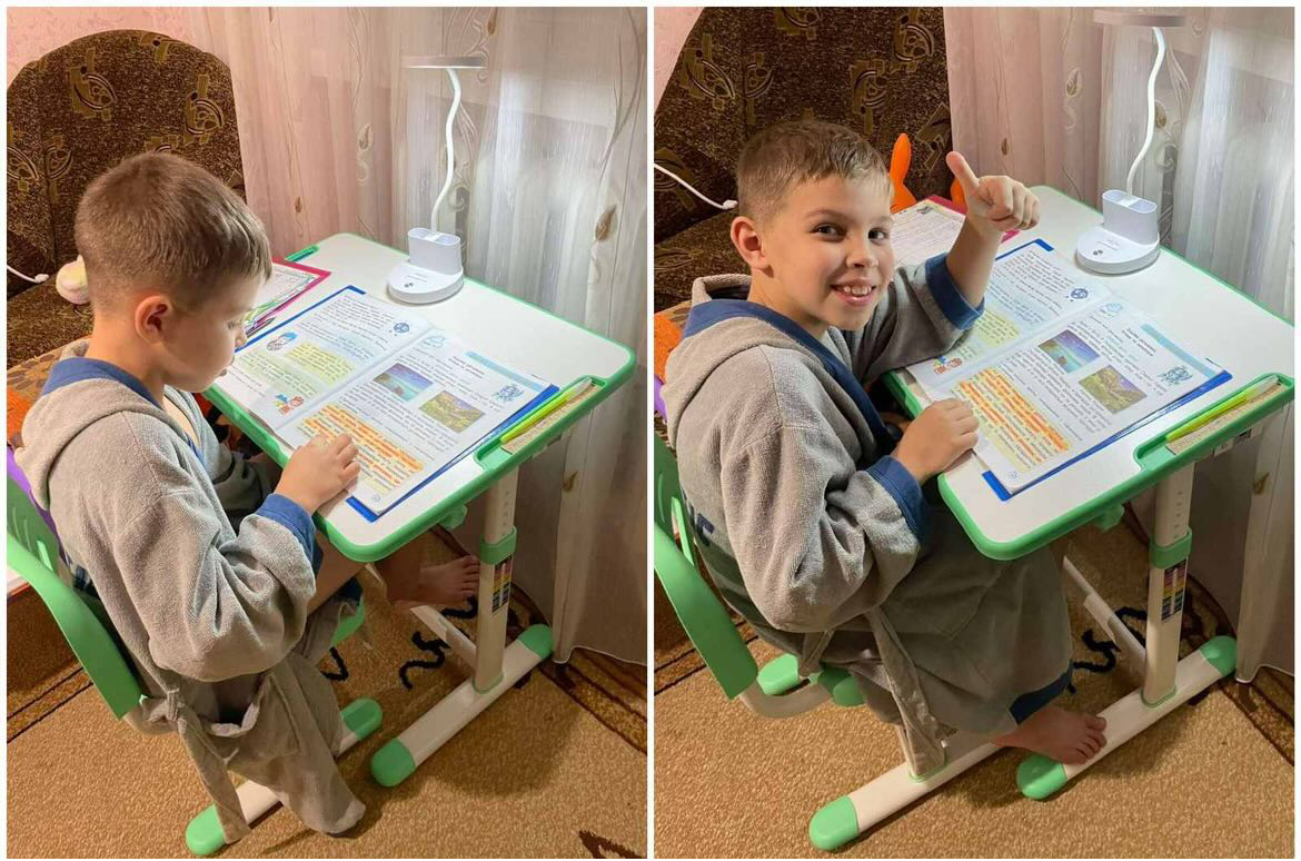 desk for happy children